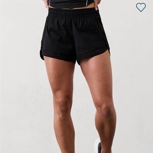 VGUC ATHLETA Mesh Racer Run Shorts Black